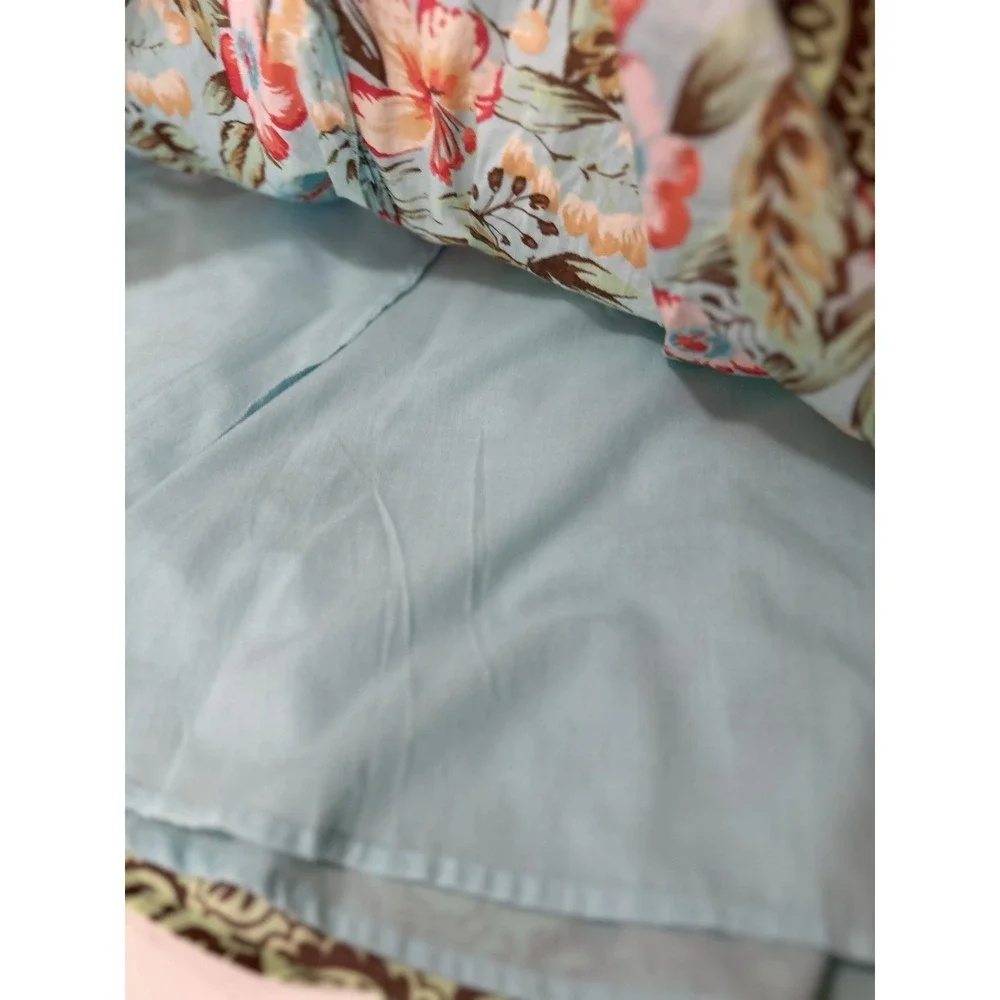 Vtg Harold's 100% Cotton Floral Pleated Knee Skirt Tropical Size 8 Aloha Summer - Picture 8 of 8